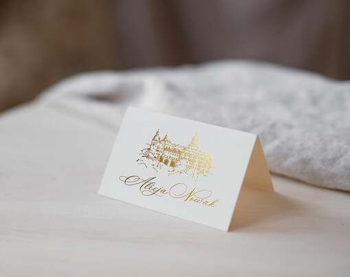  glamour ślubne winietki na stół weselny, rose gold lub złote