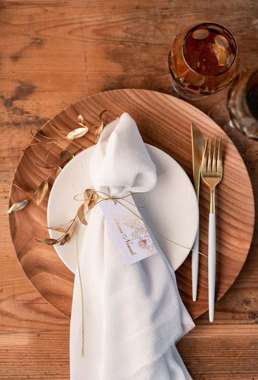  glamour ozdobne winietki na ślub wizytówki dla gości weselnych, złote lub srebrne napisy