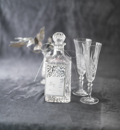  glamour ślubne zawieszki na alkohol, glamour z waszą treścią