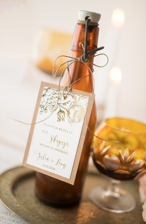  glamour etykieta na wódkę weselną, glamour z waszą treścią