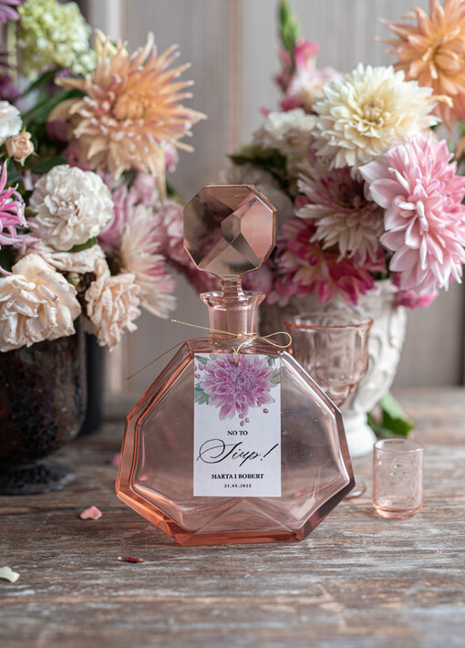  glamour ślubne zawieszki na alkohol, glamour z waszą treścią