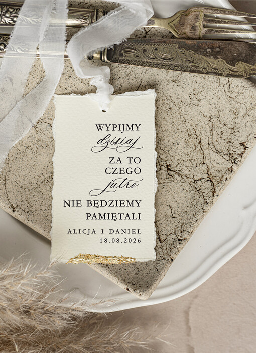  glamour darte brzegi na zawieszkach ślubnych, ślubne zawieszki z płatkami złota, zawieszka na ślubny alkohol śmieszne wierszyki na zawieszkach ślubnych