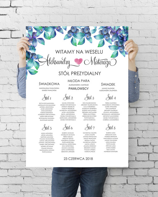  plan stołu plakat  plan stołów  weselnych usadzenie gości na weselu