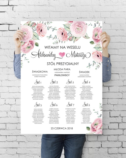  plan stołu plakat  plan stołów  weselnych usadzenie gości na weselu