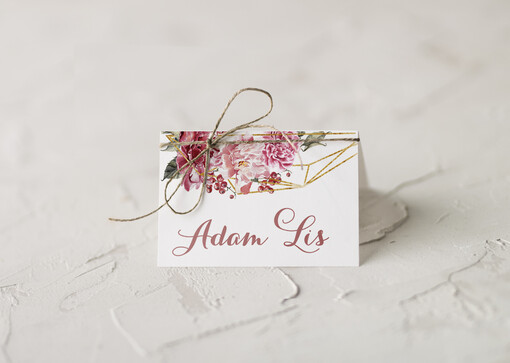  rustykalne winietki ślubne wizytówki dla gości weselnych, w stylu rustykalnym