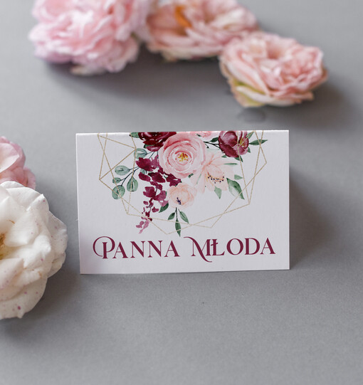  rustykalne ślubne wizytówki winietki na stół weselny, rustykalne winietki z kwiatami, rozsadzenie gości na weselu 