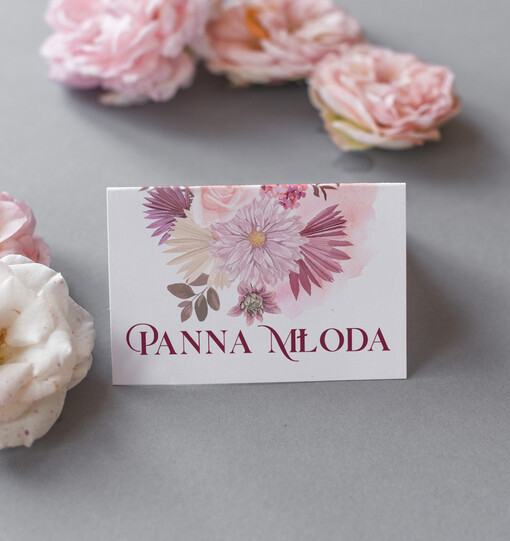  rustykalne ślubne wizytówki winietki na stół weselny, rustykalne winietki z kwiatami, rozsadzenie gości na weselu 