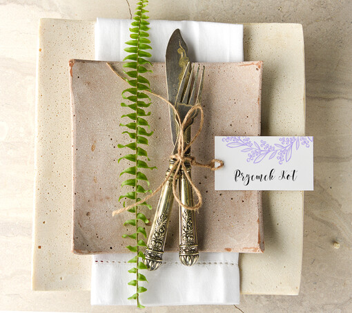  Boho/etno/pióra ręcznie robione winietki ślubne wizytówki dla gości weselnych