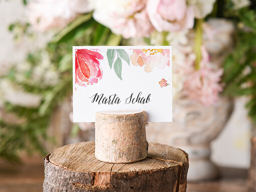  Boho/etno/pióra ślubne winietki na stół weselny