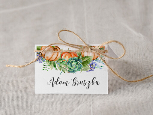  Boho/etno/pióra usadzenie gości na weselu winietki