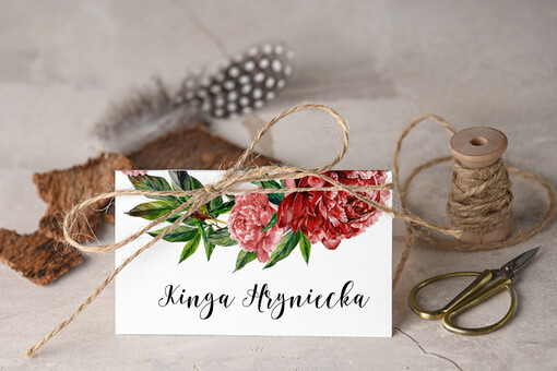  Boho/etno/pióra ślubne winietki na stół weselny