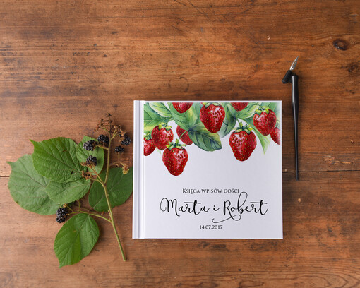  Boho/etno/pióra księga gości weselnych personalizowna, w stylu boho z motywam kwiatowym