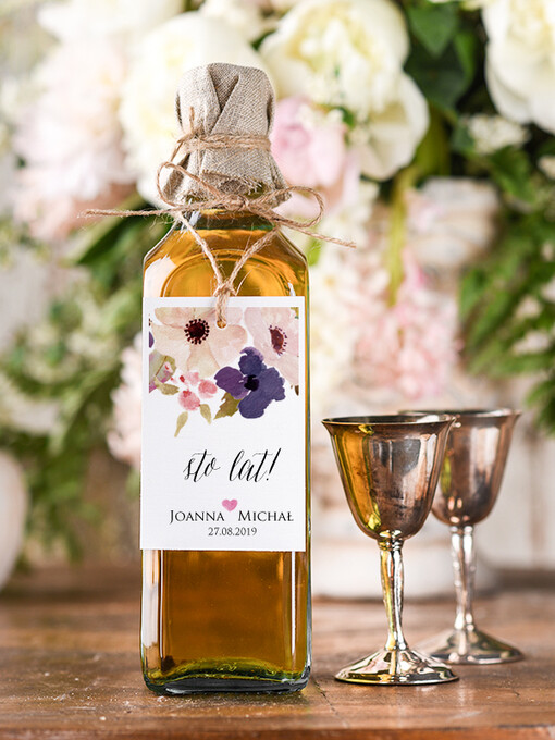  boho/etno/pióra ślubne zawieszki na alkohole, boho wasz tekst