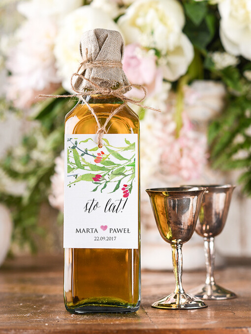  boho/etno/pióra zawieszki na nalewki weselne, boho smieszna tresc