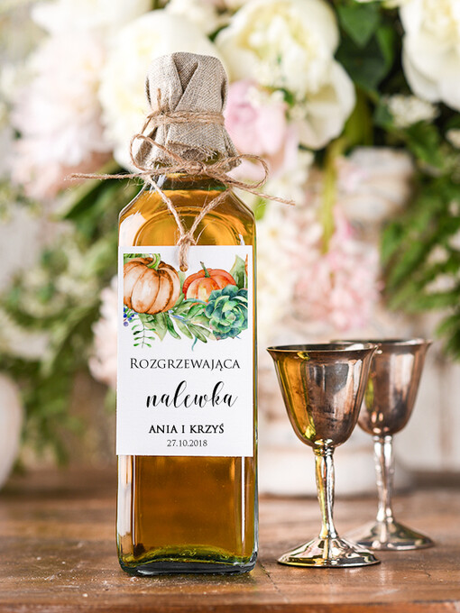  boho/etno/pióra zawieszka etykieta na alkohole weselne, boho wasz tekst