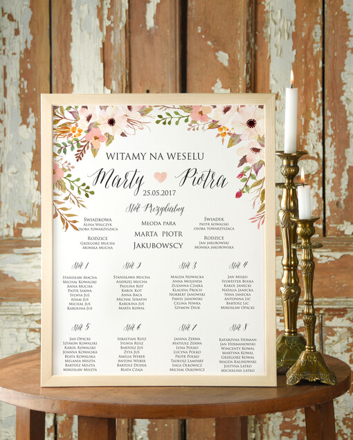  Plakaty Boho plansza weselna plan stołów weselnych, plakaty boho kwiaty eteryczne