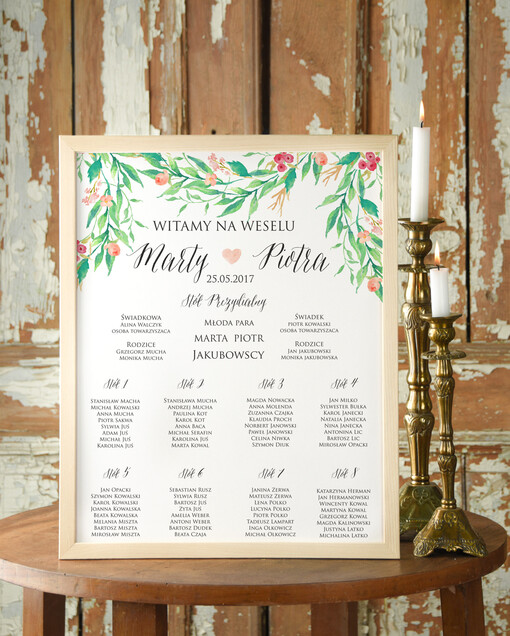  Plakaty Boho plan stołów na wesele tablica z rozmieszczeniem gości, plakaty boho kwiaty eteryczne