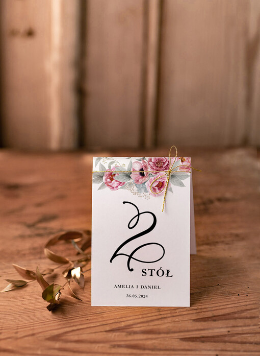  Glamour numerek na stół weselny, zlocone klasyczna elegancja