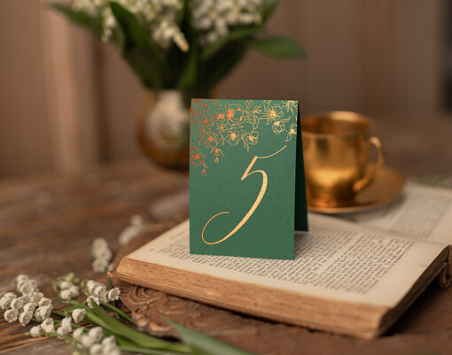  Glamour numerek na stół weselny, złote złocone eleganckie i klasyczne