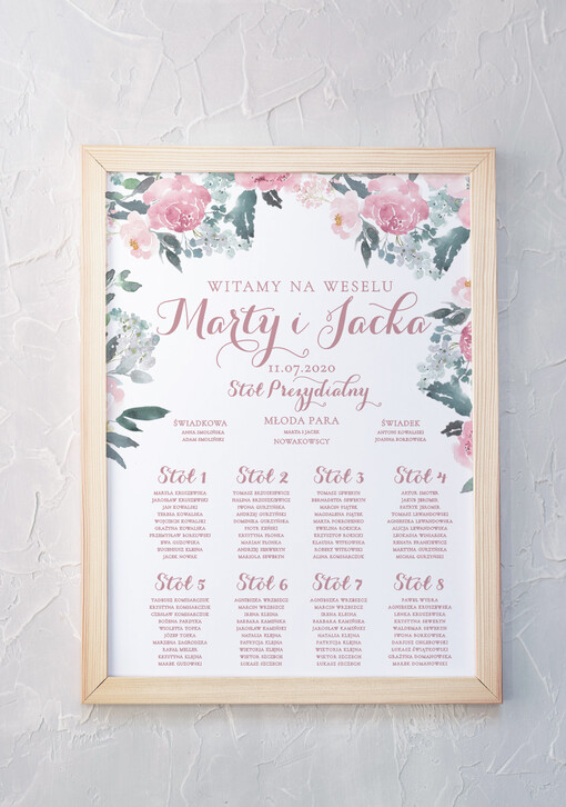  Plakaty Rustykalne tablica z planem stołów na wesele plan stołów weselnych, wybierz rozmiar rustykalne