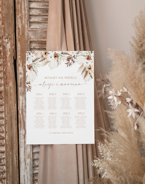  Plakaty Rustykalne plan usadzenia gości, tablica z planem stołów na wesele, plan stołów weselnych rustykalny plan usadzenia gości na weselu, powitanie na weselu 
