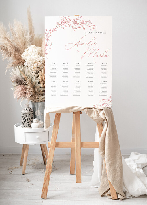  Plakaty Rustykalne elegancki plan stołów, tablica informacyjna dla gości weselnych, tablica z rozmieszczeniem gości, nowoczesna tablica powitalna, plan usadzenia gosci weselnych 