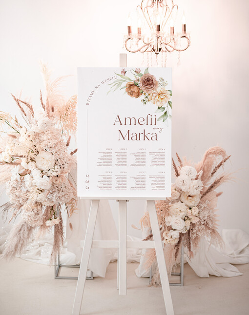  Plakaty Rustykalne Tablica powitalna na sali weselnej, tablica z planem stołów na wesele plan stołów weselnych prosty i nowoczesny plan usadzenia gości 