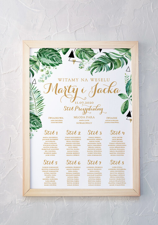  Plakaty Rustykalne Zielone Wesele tablica z rozmieszczeniem gości plan stołów weselnych wybierz rozmiar rustykalne  