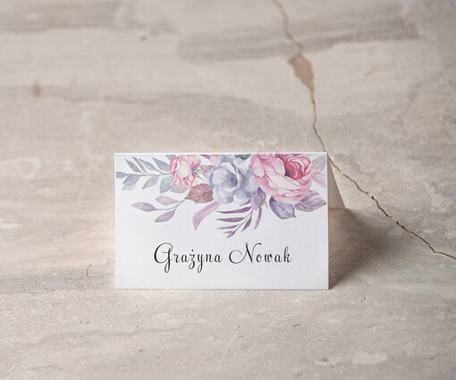  botaniczne podróżnicze  ślubne wizytówki winietki na stół weselny, eleganckie
