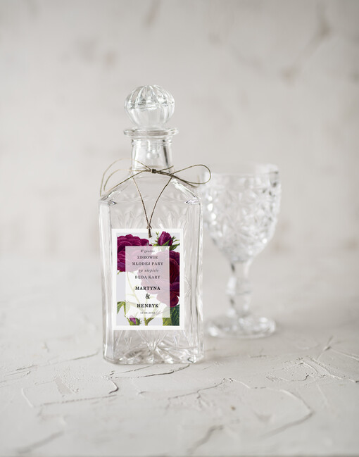  botaniczne podróżnicze  zawieszki na alkohol weselny, botaniczne tekst dowolny