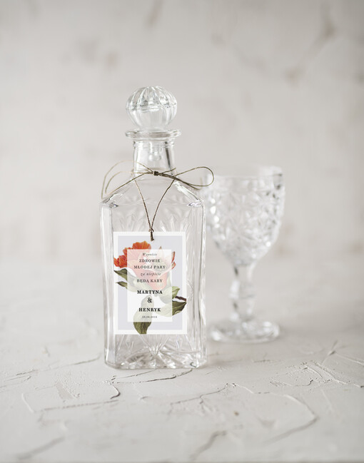  botaniczne podróżnicze  zawieszka etykieta na alkohole weselne, botaniczne z duzo tekstow