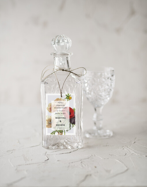  botaniczne podróżnicze  zawieszki na alkohole weselne, botaniczne dowolne teksty