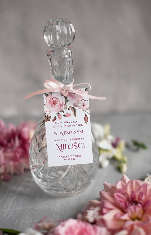  botaniczne podróżnicze  zawieszki na nalewki weselne, botaniczne tekst dowolny