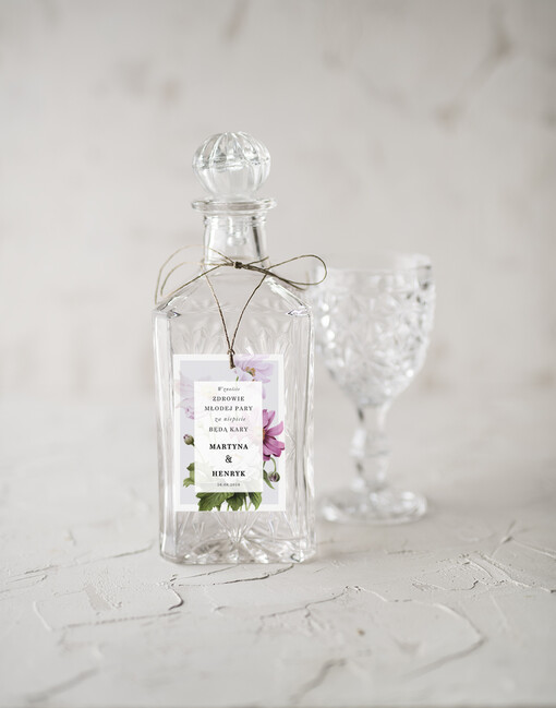  botaniczne podróżnicze  zawieszki ślubne na butelki, botaniczne dowolne teksty