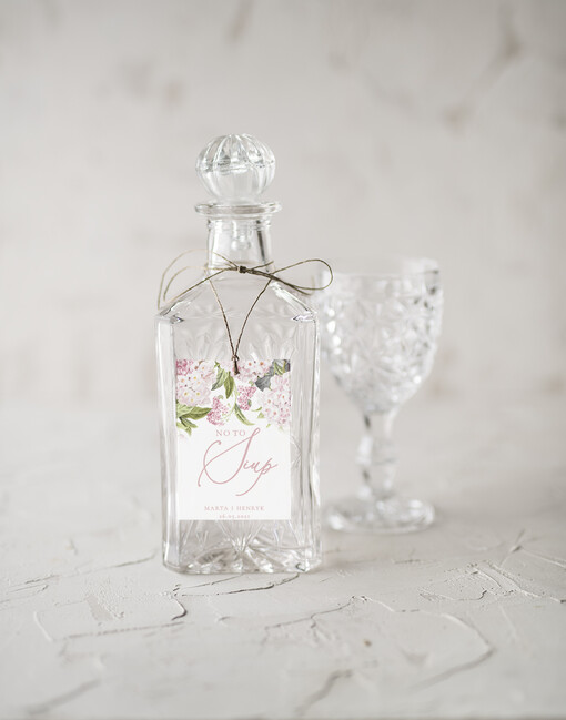  botaniczne podróżnicze  zawieszki ślubne na butelki, botaniczne z waszą treścią