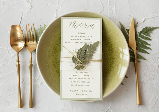  botaniczne podróżnicze  karta dań weselnych menu weselne plan podawania posiłków, botaniczne z dowolną treścia