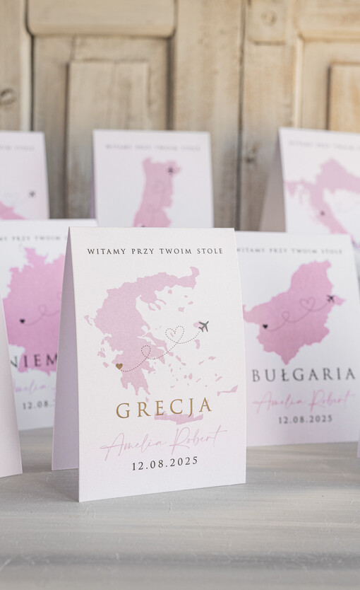  botaniczne podróżnicze  numery na stoły weselne, podróżnicze numery na stół weselny, numeracja stołów weselnych z mapą świata, tematyczne numery na stoły weselne  