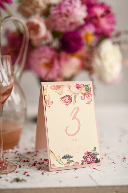  botaniczne podróżnicze  tabliczka z numerem stołu weselnego, boho kwiaty kolorowe piekne