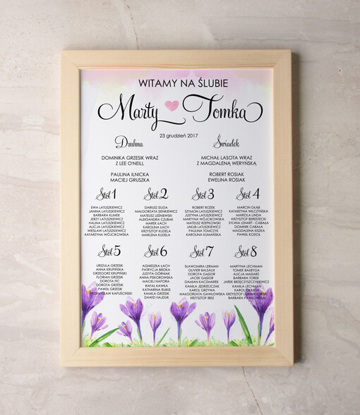  Plakaty Akwarele powitanie gości na sali ślubnej i plan stołów, malowane akwarelkowe wzory dopasuj rozmiar