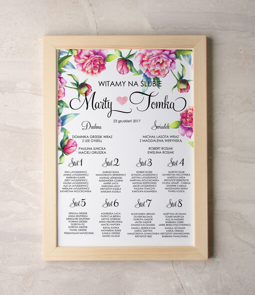  Plakaty botaniczne podróżnicze plansza powitanie gości i plan stołów w jednym, dopasuj rozmiar do swojego wesela rustykalne