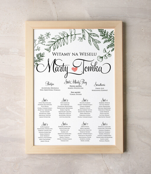  Plakaty botaniczne podróżnicze plan stołów na wesele tablica z rozmieszczeniem gości, rustykalne w ekologicznym stylu