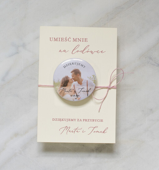  Magnesy breloki Zdrapki ślubne podziękowania dla gości spersonalizowany prezent magnesy na lodówkę 