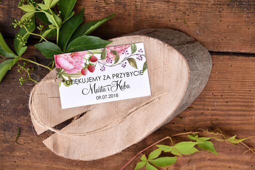  Zawieszki bileciki do prezentów podziękowanie dla gości weselnych, zawieszki do prezentów waszego pomysłu