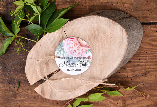  Zawieszki bileciki do prezentów oryginalne podziękowania dla gości weselnych, zawieszki z waszymi imionami