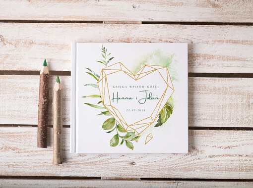  botaniczne księga do wpisywania życzeń przez gości weselnych, wybierz swoja tresc rustykalny