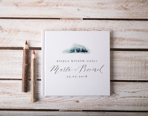  botaniczne fotoalbum ślubny i ksiega gosci weselnych w jednym, elegancka i klasyczna wasze imiona