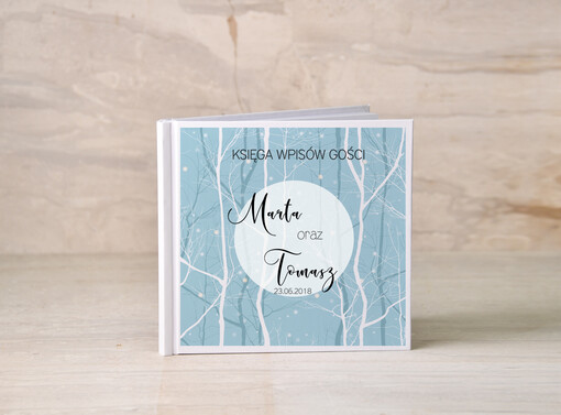  botaniczne książka na ślub na wpisy gości weselnych, w stylu rustykalnym wasze imiona i treść
