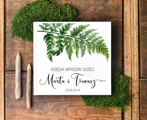  botaniczne ksiega gosci weselnych z ankietami wybierz swoje kartki, rustykalna ty decydujesz o kazdym szczegole