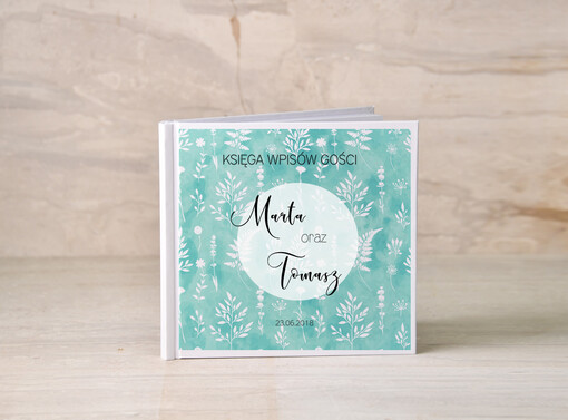  botaniczne ksiega gosci na zdjecia z fotobudki, wybierz swoja tresc rustykalny