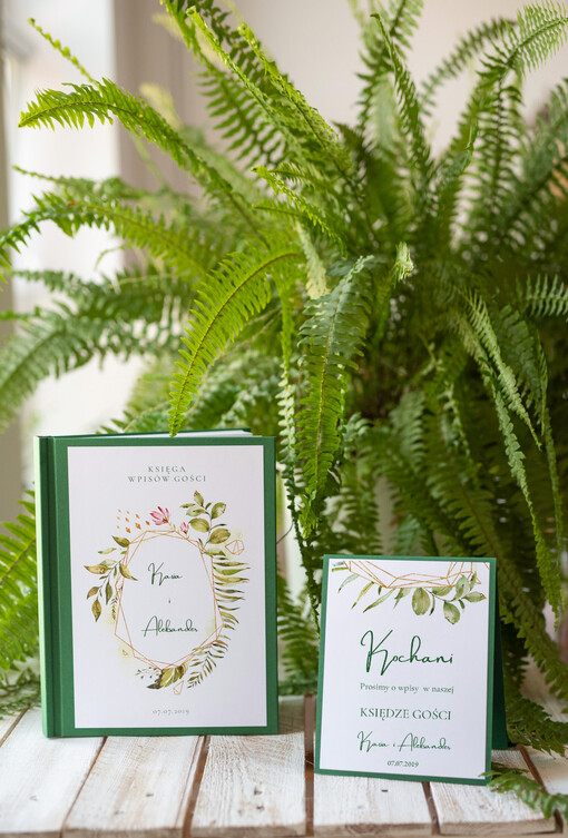  botaniczne księga do wpisywania życzeń przez gości weselnych, boho romantyczne kwiaty wasza tresc